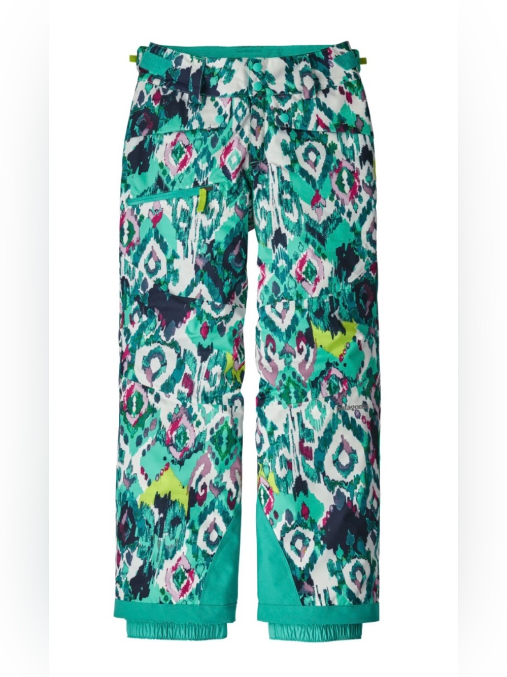 Patagonia Girls Snowbelle Insulated Ski Snow Pants Ikat Print Size L 12